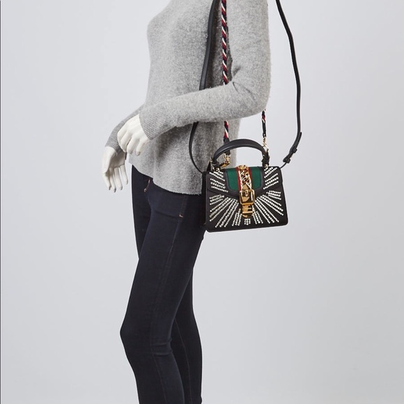 RARE Gucci mini Sylvie top handle purse - Picture 13 of 13